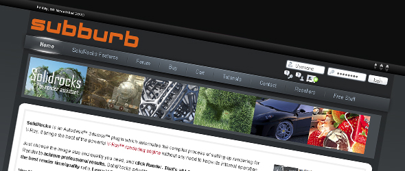 Subburb – Solidrocks, setup semplificati per vray